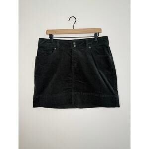 Patagonia Womens Organic Cotton Black Corduroy 16.5” Mini Skirt Granolagirl 12